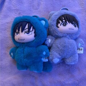 Jujutsu Kaisen Cat Ear Plushie Series Keychains Habibara Yu and Fushiguro Toji